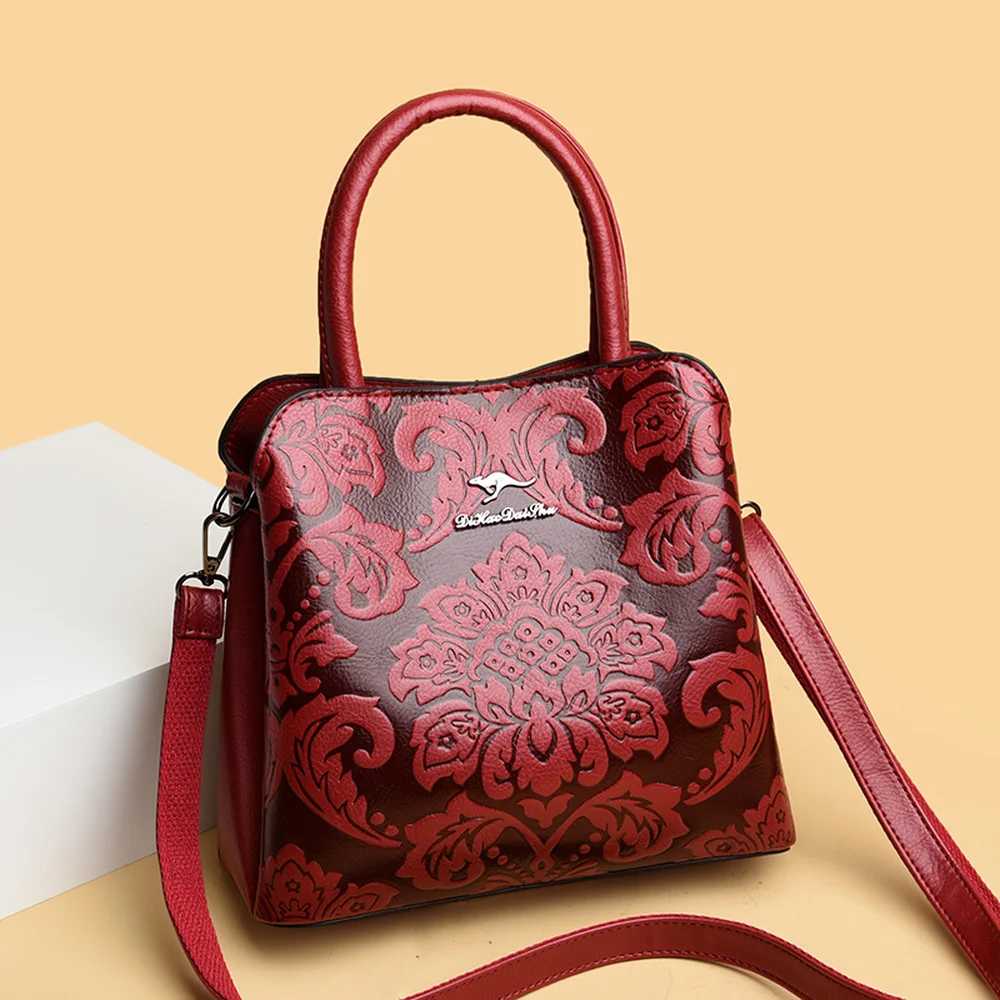 

Повседневная женская сумка-тоут в стиле ретро, роскошная дизайнерская сумка, женские сумки через плечо с винтажным узором и кошельки, клатчи из искусственной кожи 2022