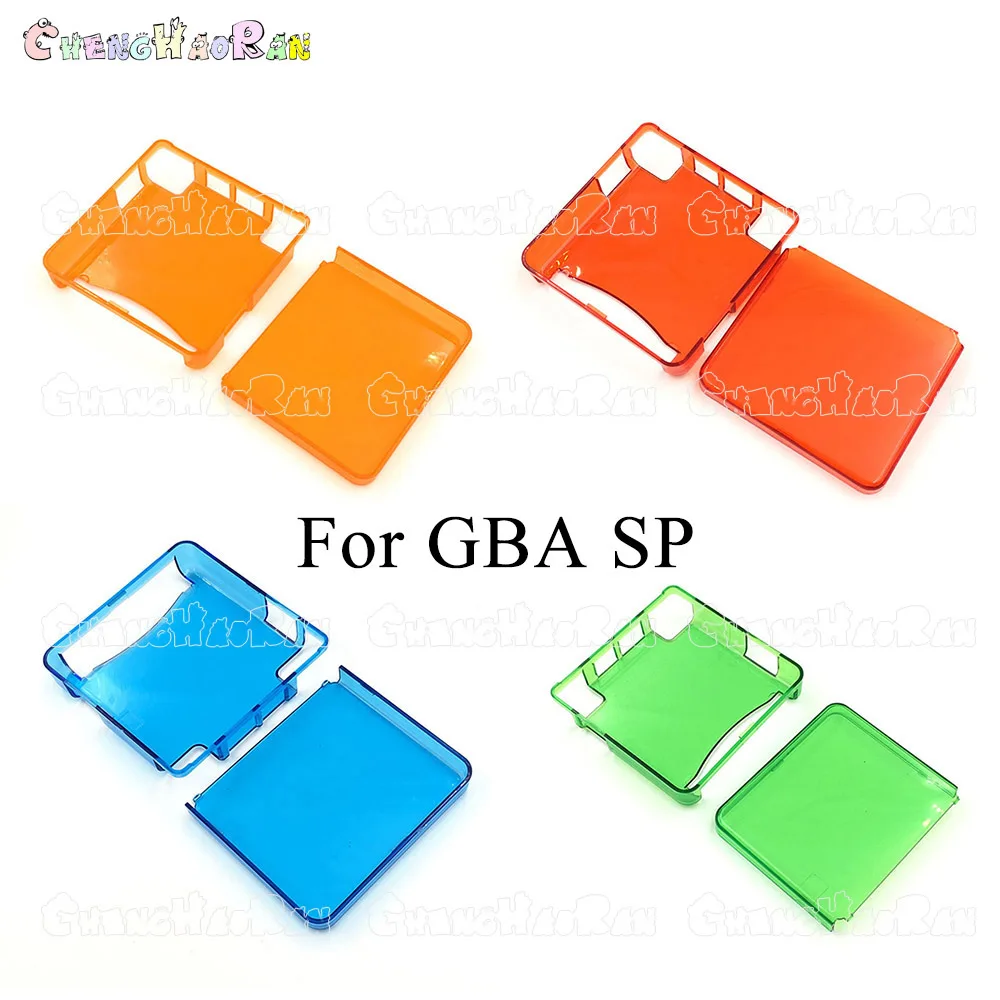 

ChengHaoRan 5Color Choose Wholesale Clear Orange Blue Green Red For GBA SP Protective Shell Crystal Cover For GbaSP