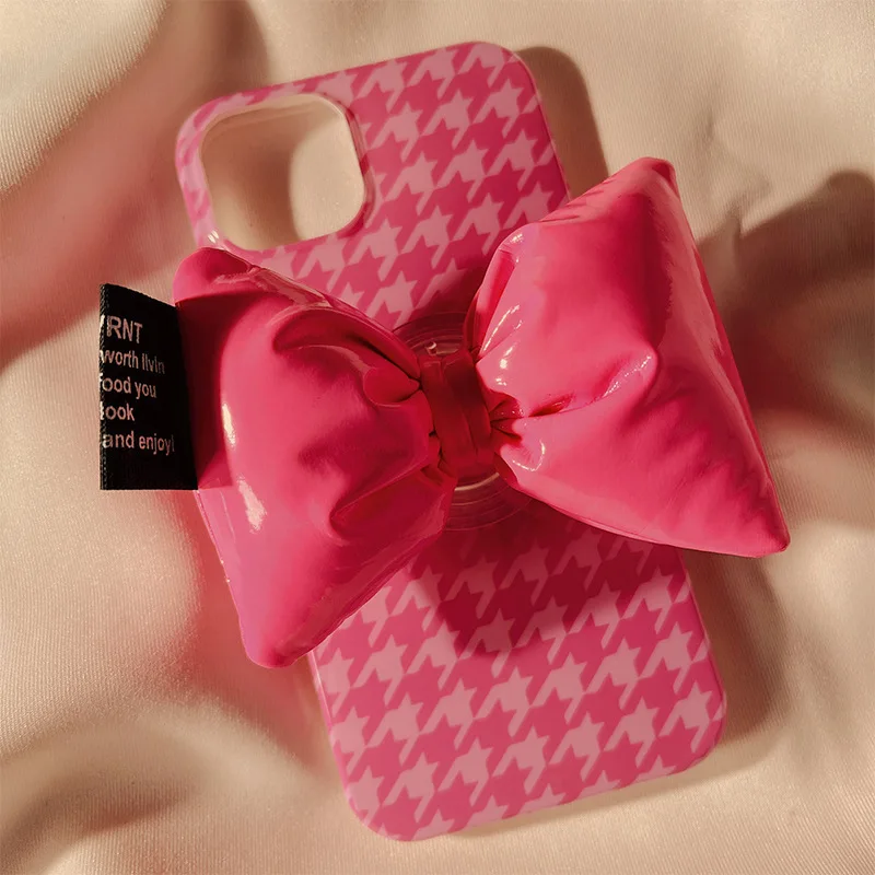 

Barbies IPhone Phone Case Bow Barbie Powder Stand for 11 Apple 13 Promax Phone Case Cartoon Men and Women 12 Pro Iphone X Case