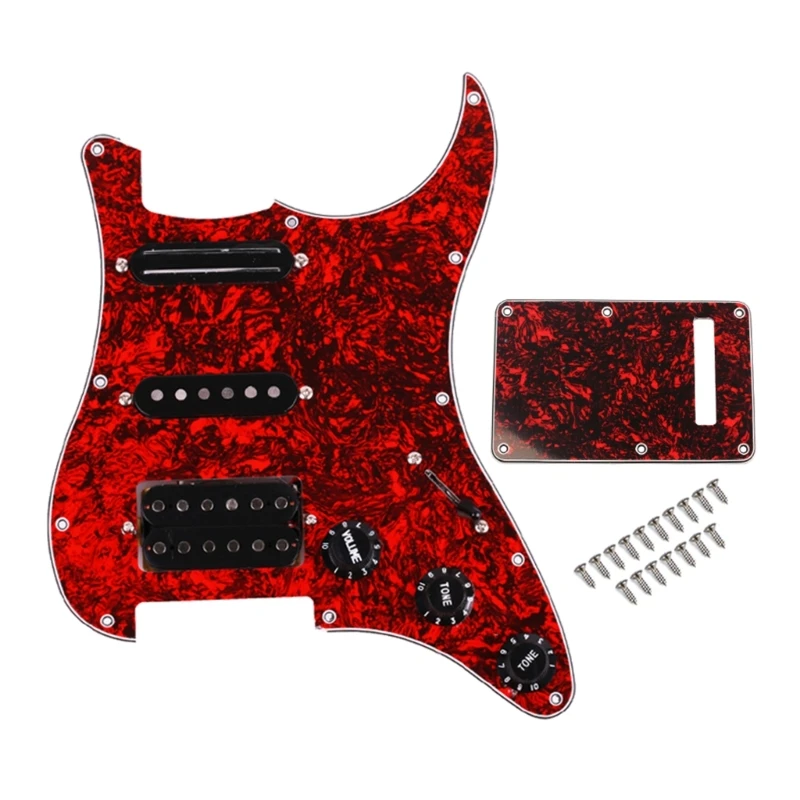 

Prewired Loaded Pickguard SSH Pickups, Guitar Single Coil Pickups, 3 Ply Pick Guards Set with 5-Way Switch Scratch Plate