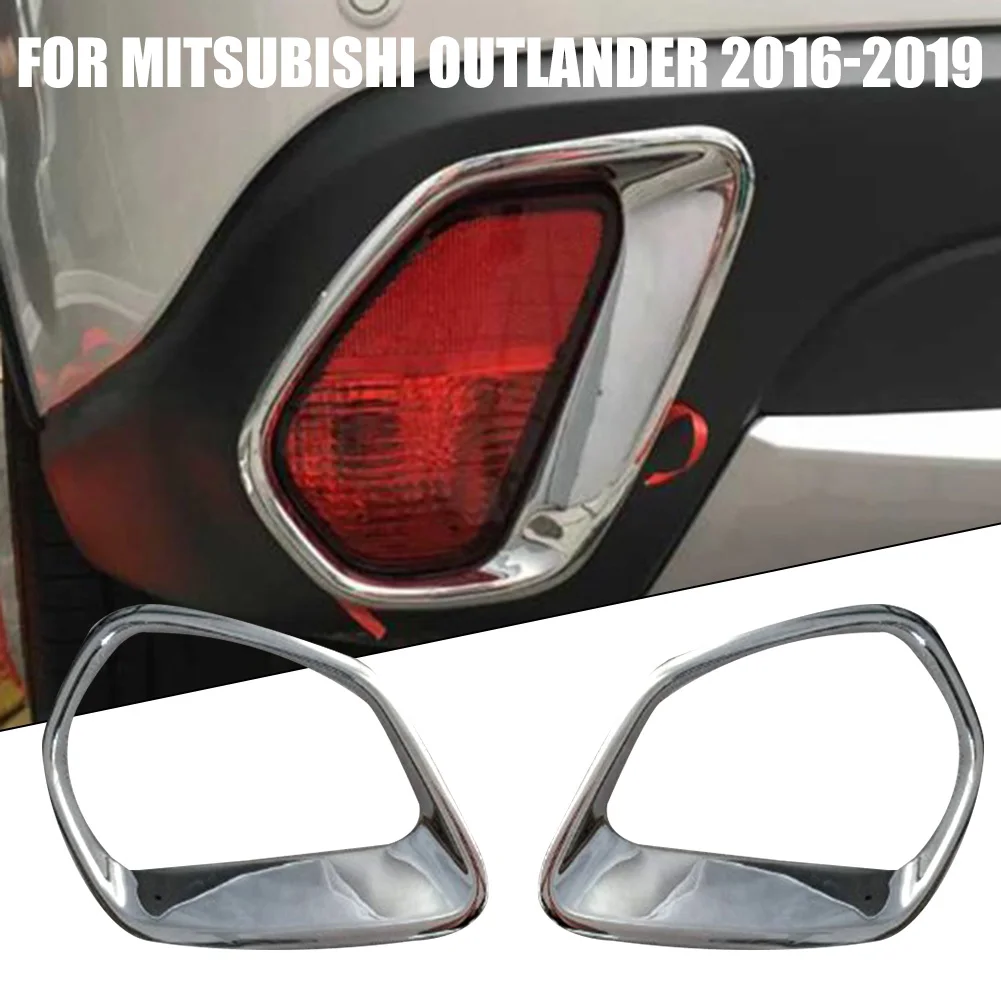 

2PCS ABS Chrome Rear Fog Lamp Cover Fog Light Trim Cover Case For Mitsubishi Outlander 2016-2019 Auto Accessories