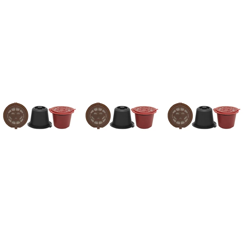 

9 Pcs Refillable Reusable Espresso Capsule For Nespresso Coffee Machine Reusable Capsule Refill Empty Capsule