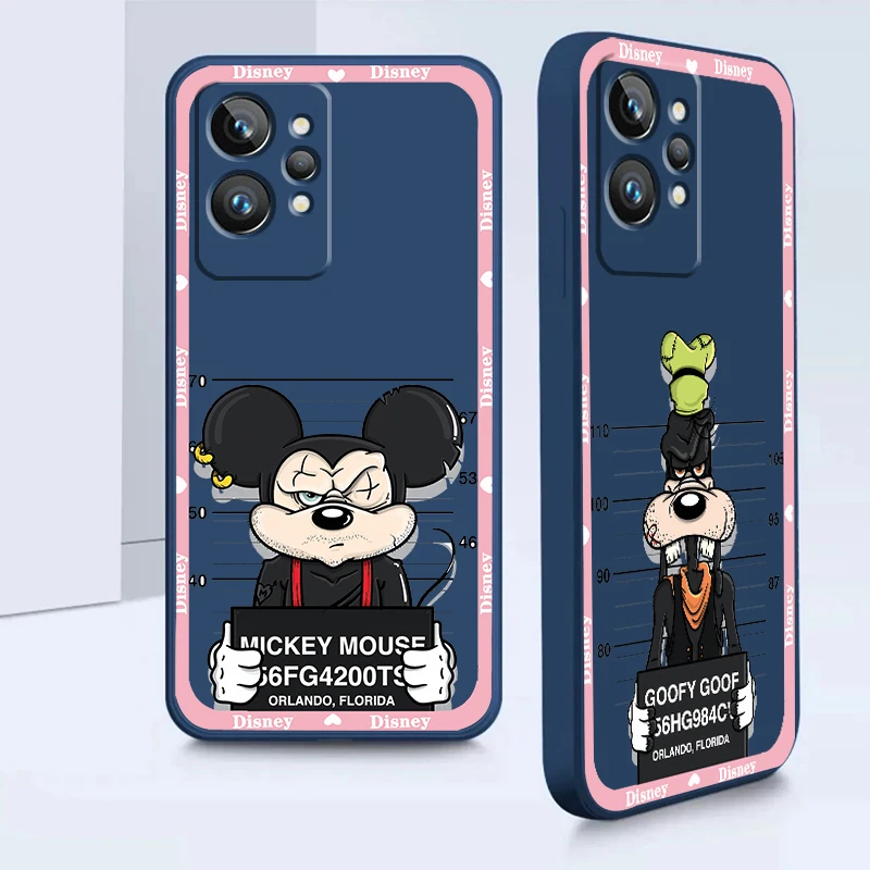 

Mickey Minnie Goofy Disney Liquid Rope Phone Case For OPPO Realme 50A 50i Q3S Q5i C21Y C11 GT Neo3 Neo2 9 9i 8 8i 7 Pro Plus