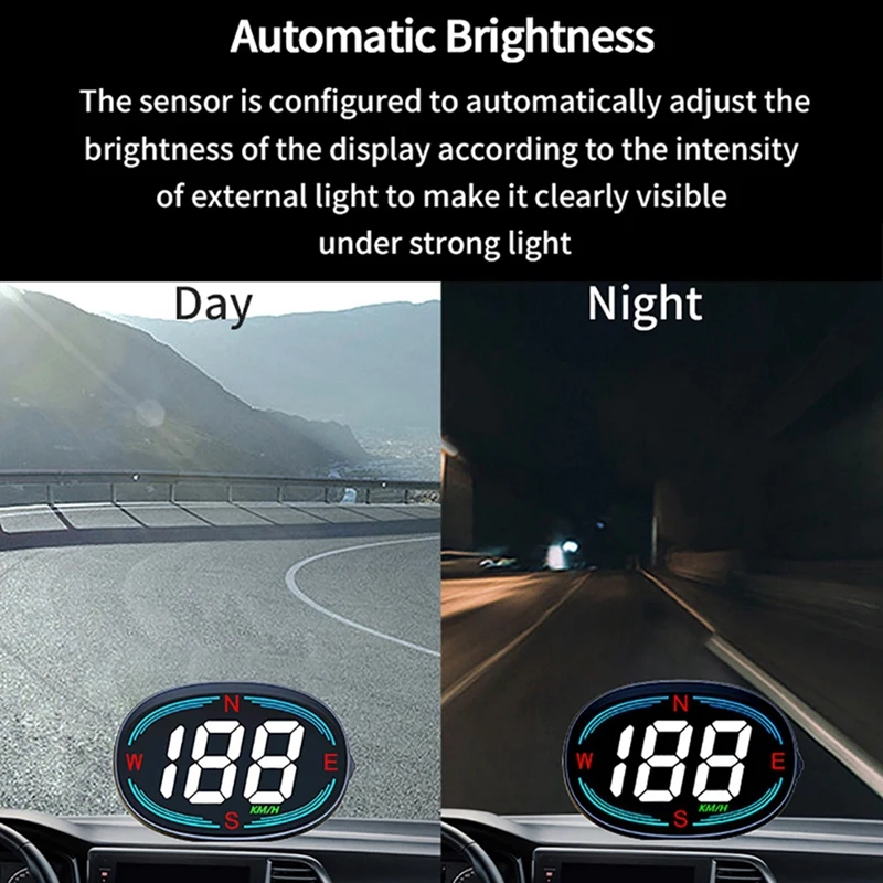 H2 Автомобильный цифровой спидометр GPS HUD Heads Up Дисплей для всех автомобилей