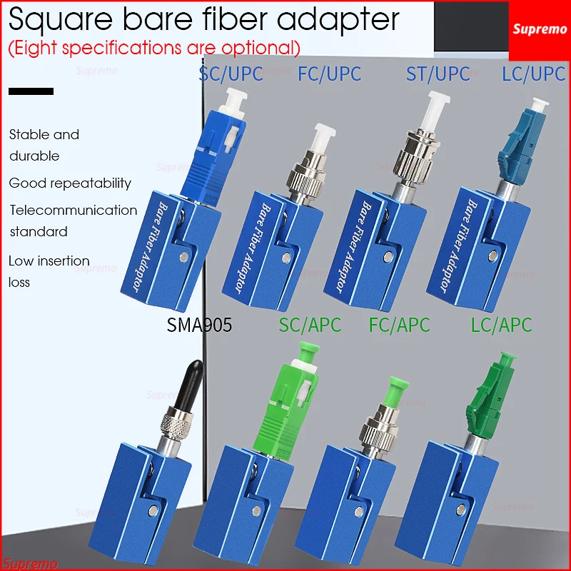 

Free Shipping Fiber Optic Adapter Square Type Bare Fiber Adapter SC-APC/UPC Square FTTH Optical Tools Surprise Price