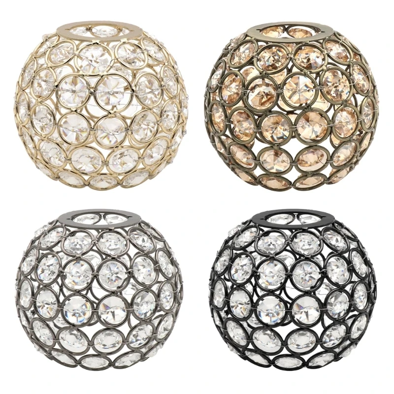 

Unique Crystal Lampshade Round Hollow DIY Lanterns Shade Camping Light Atmospheres Lampshade for Outdoor Lighting