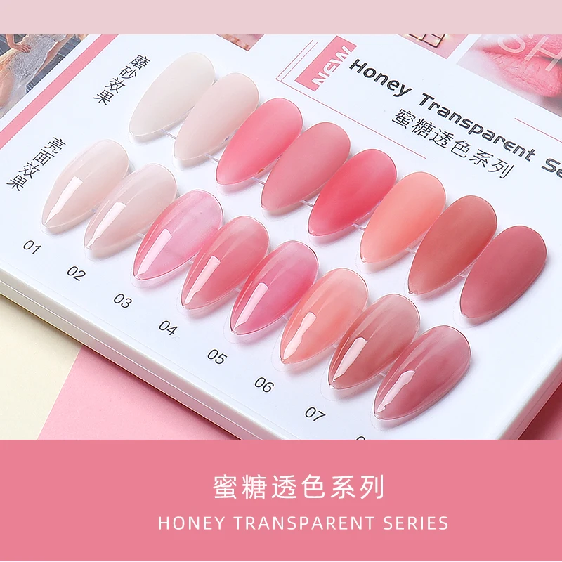 

FN PRETTY Jelly 15ml Semi-transparent Nude Color Nail Gel Polish Clear Pink French Semi Permanent Uv Led Varnish