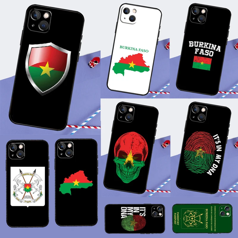 Чехол с флагом Буркина-Фасо для iPhone 15 14 Pro Max 13 12 11 XR X XS 7 8 Plus SE 2020 Mini