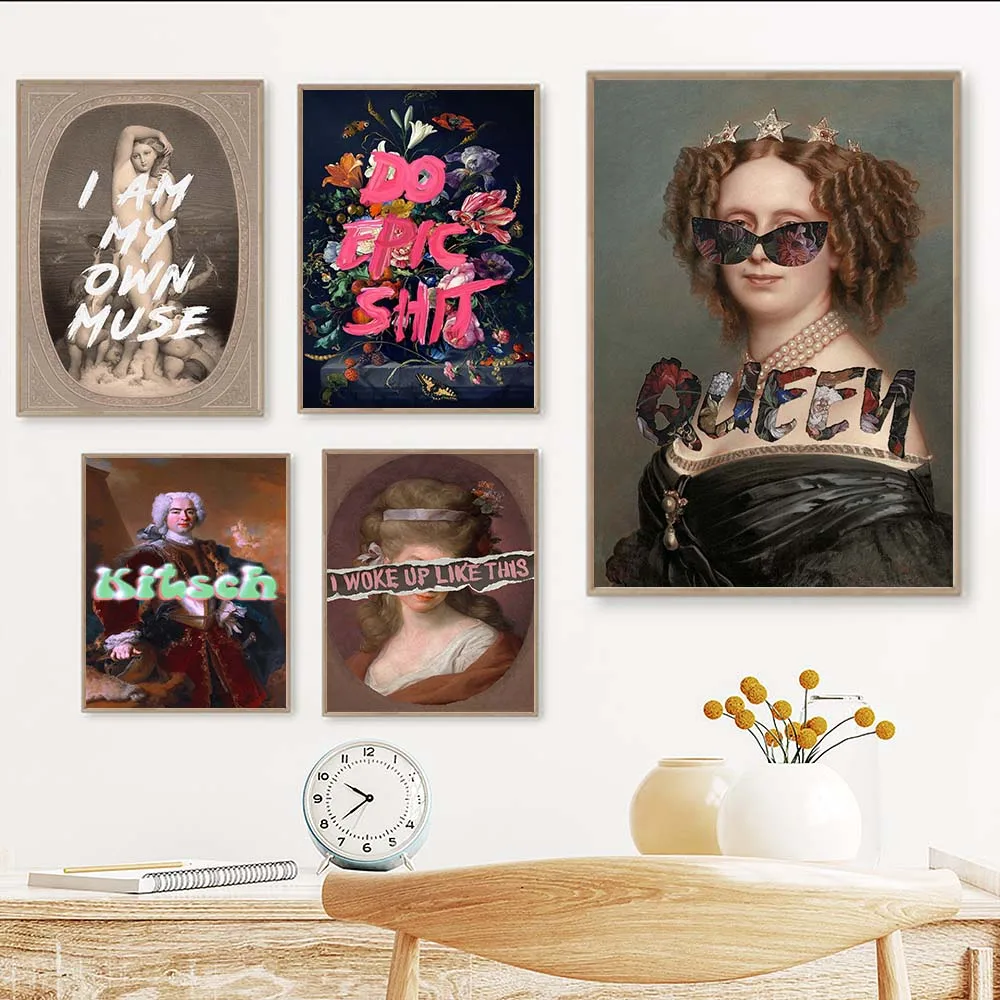 Эстетическое смешное искусство феминистская Картина на холсте розовая Мона Лиза