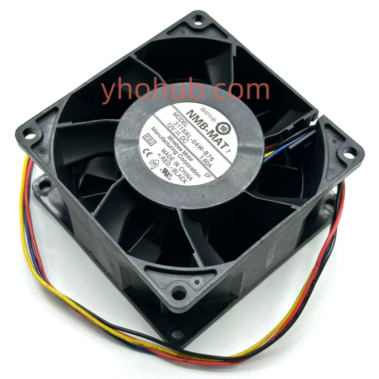 NMB-MAT 3115RL-04W-B76 EB2 DC 12V 1.6A 80x80x38 мм вентилятор охлаждения сервера