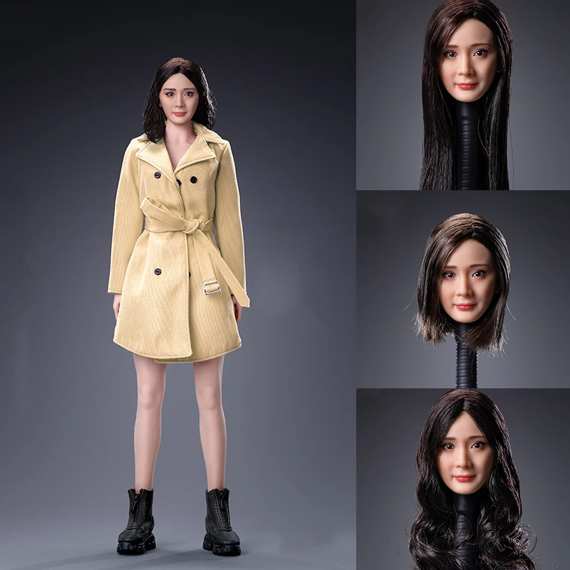 

OU2101 OU2102 1/6 женский солдат китайская звезда Yang Mi голова Лепка ветровка комплект одежды модель для 12 дюймов экшн-фигурки тела