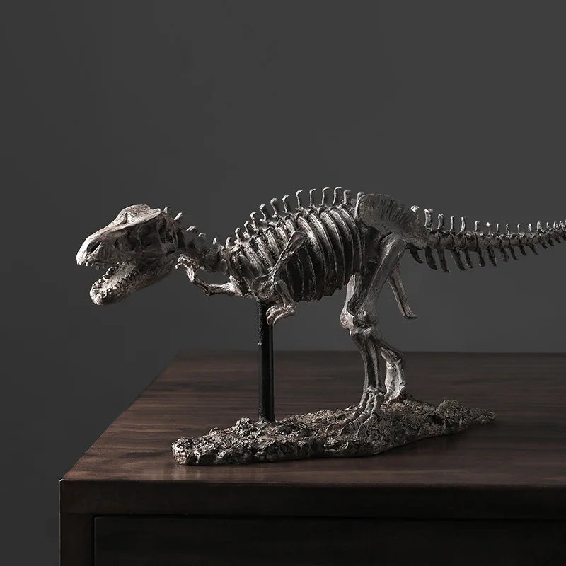 

Tyrannosaurus Rex Dinosaur Sculpture Model Retro Cabinet Desktop Ornament Dinosaur Skeleton Collection Craft Office Home Decor