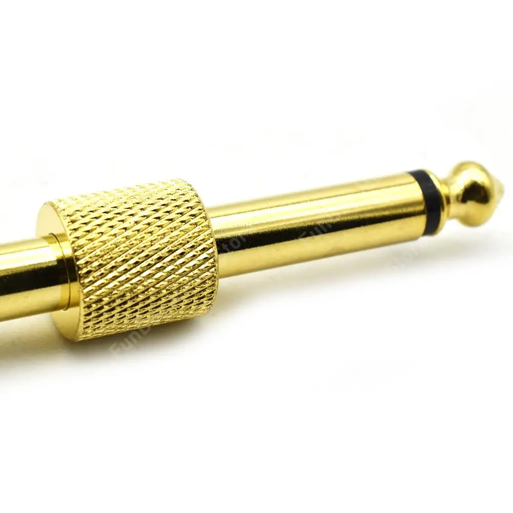 4pcs 6.35mm Guitar Effect Pedal Audio Adapter Connector 6.5mm Plug Metal Solder Connection Converter Patch | Спорт и развлечения