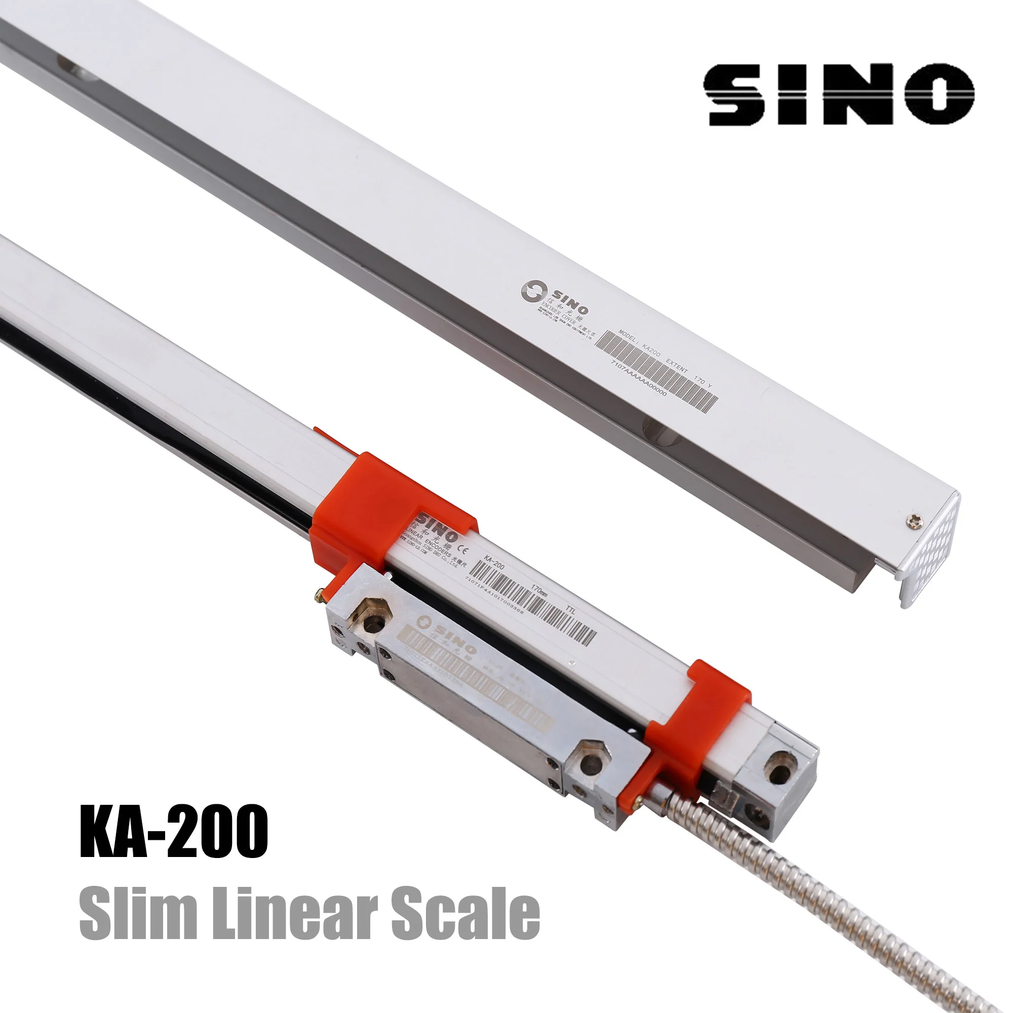 

Sino KA200 16mm*16mm 30mm-110mm 0.005mm TTL Slim Linear Scale KA-200 80 90 100mm Thin Optical Encoder for Mini Lathe Instrument