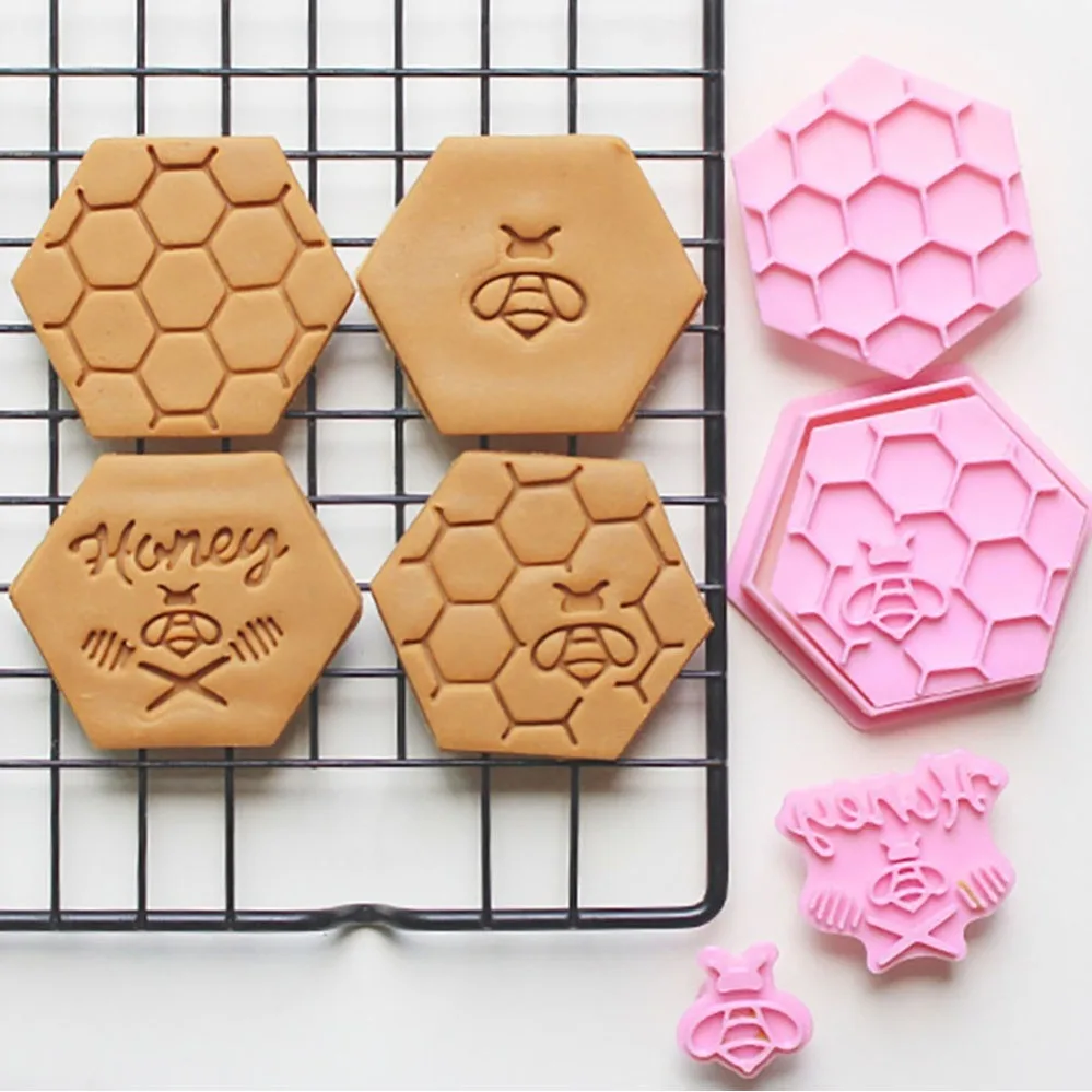 Фото Формочки для печенья DIY Stamp Cute Bee, формы для выпечки, аксессуары для выпечки, пищевые формы для домашней выпечки печенья №1