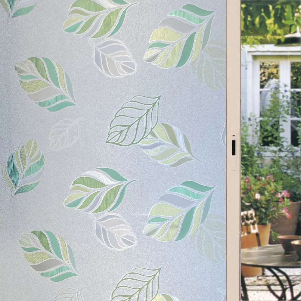 

Stained Glass Privacy Window Film Static Cling Glass Door Film Non Adhesive Film Heat Control Anti UV Window Stickers for Home