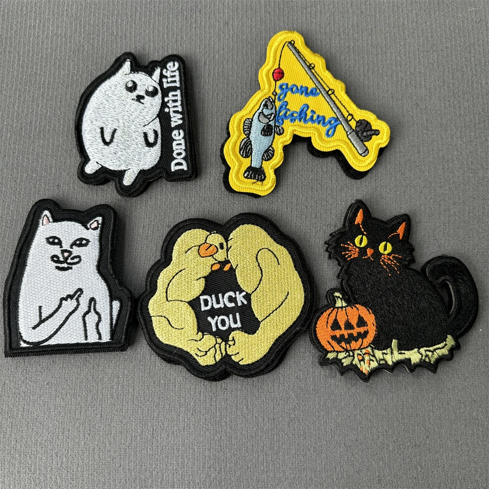 Повязка на руку с милыми животными фитнес-мышечная утка вышитые нашивки значок