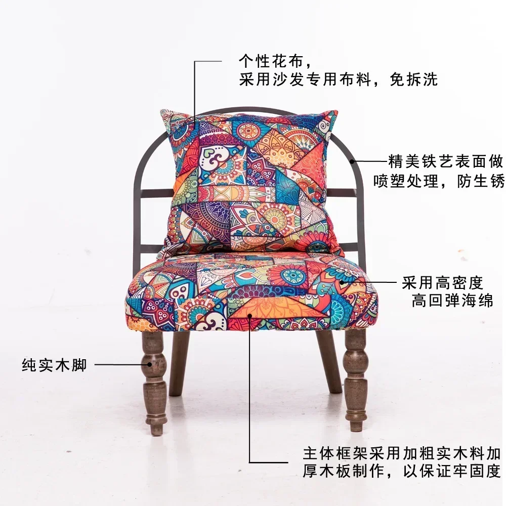 Одноместный диван-кресло ленивая винтажная мебель из массива дерева кровать и