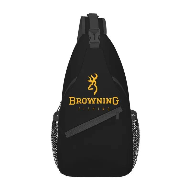 

Browning Guns Sling Crossbody Backpack Men Custom Fishing Gear Chest Shoulder Bag for Cycling Camping Daypack