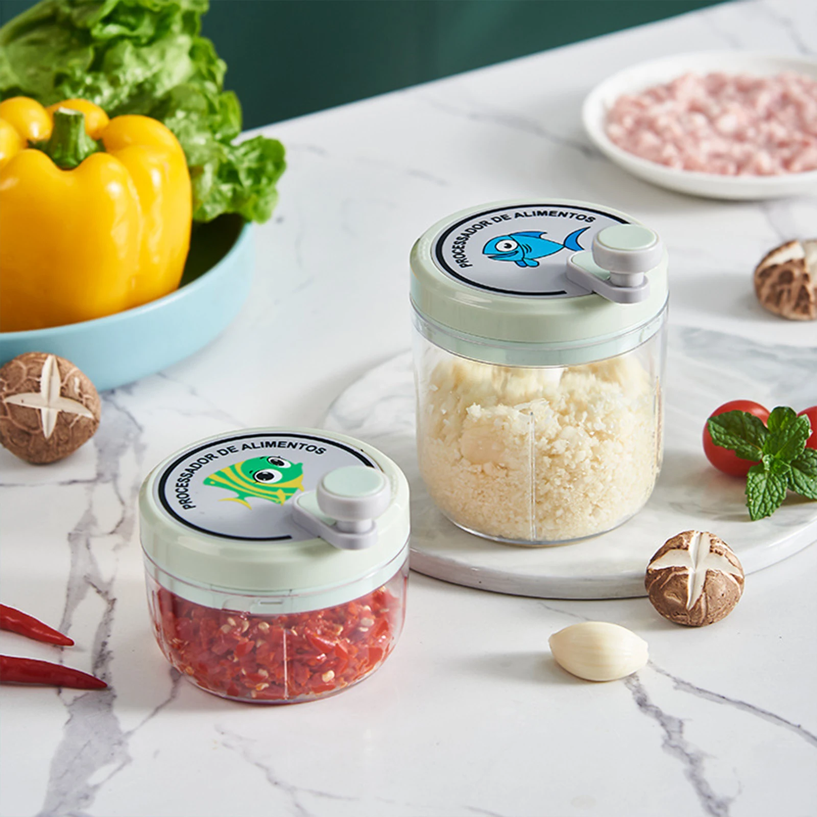 

Manual Chopper for Vegetable Fruits Onions Pepper Chopper Pull Mincer Blender Mixer Garlic Crusher Kitchen Gadgets Accessories