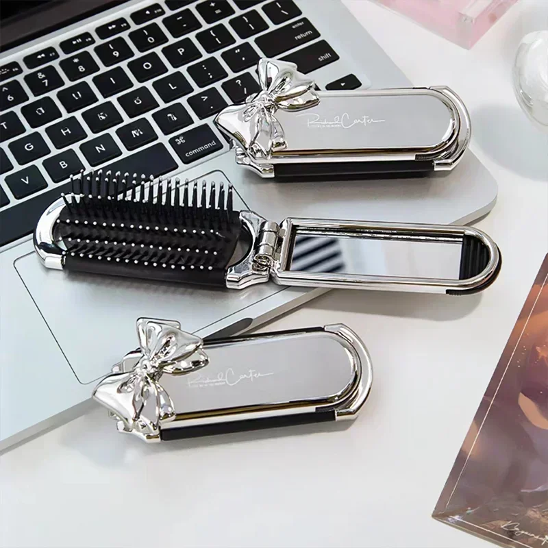 Серебряный лук Складная Расческа с воздушной подушкой зеркалом женская