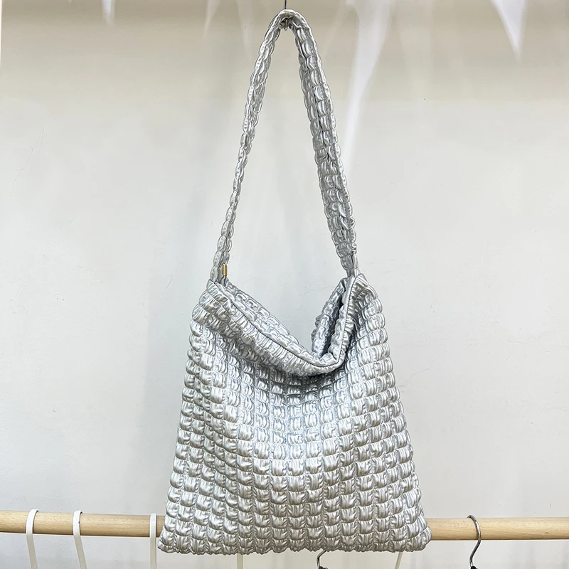 

Повседневные тонкие женские сумочки и кошелек, роскошный дизайн 2023, новинка, из ПУ кожи, складки, Ромб, вместительные корейские плечи