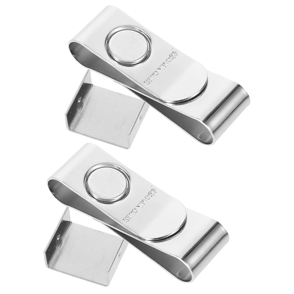 

2 Pcs Sticks Supplies Billiard Cue Chalk Clamp Snooker Accessories Holder Pool Metal