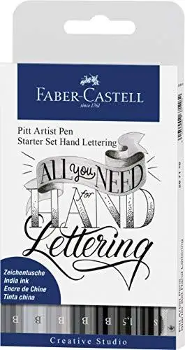 

Brand: Faber-Castell Pitt Artist Pen Calligraphy Set, 8'Li, Black/Gray Shades Category: needle Tip Ka