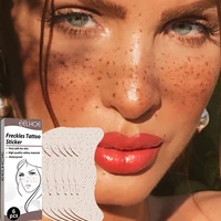 6pcsbox face fake freckles tattoo sticker freckle makeup patch waterproof long lasting natural freckle one time tattoo stickers
