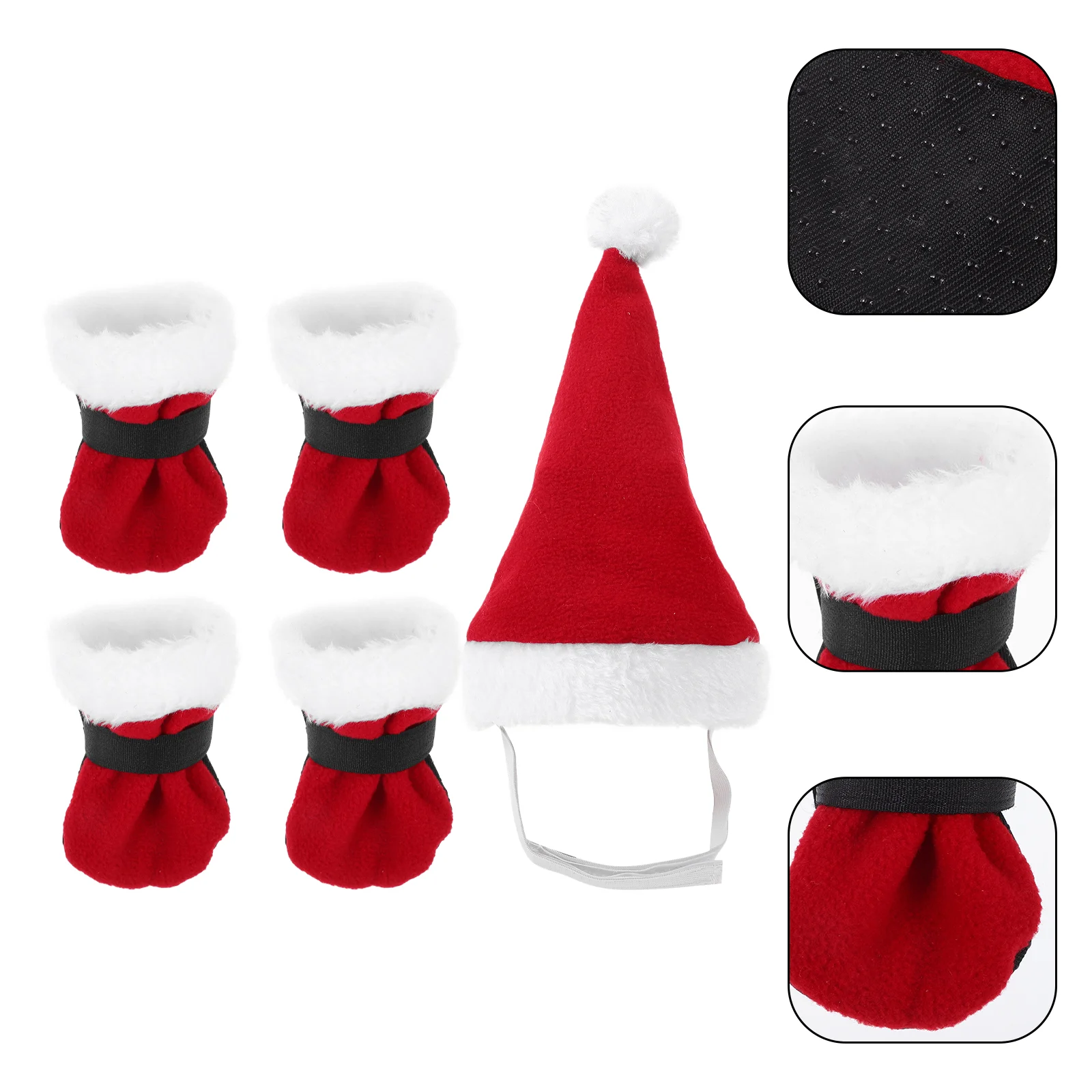 

1 Set Xmas Small Animal Costume Hat and Socks Xmas Pet Costume Accessory