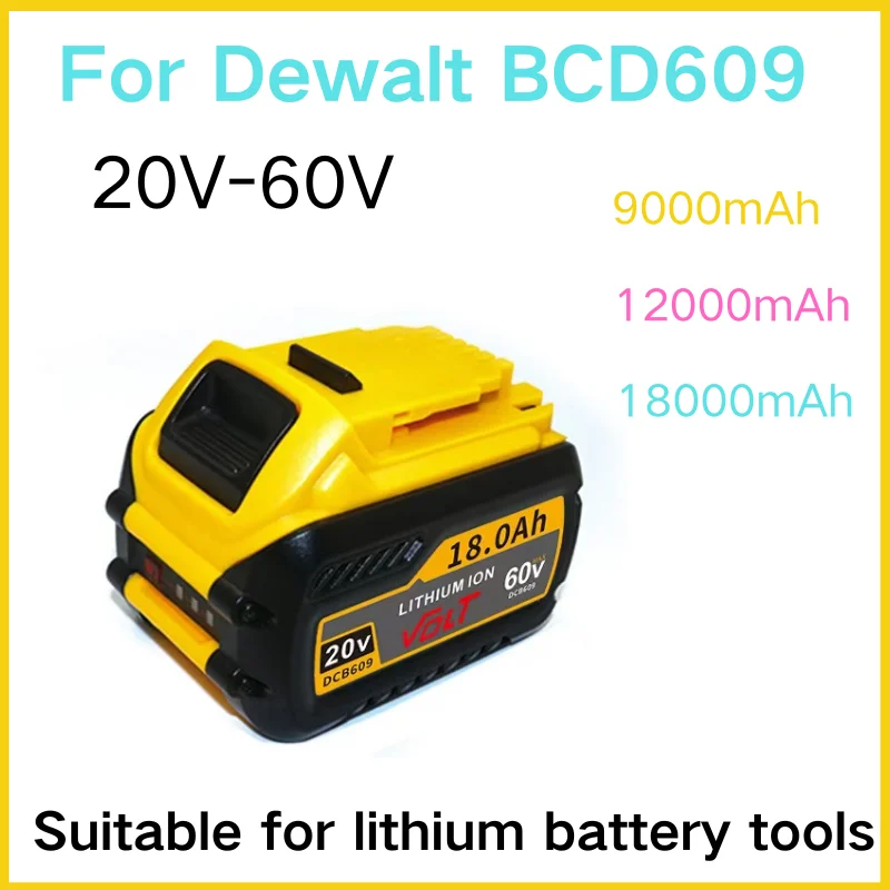 Аккумулятор для DEWALT 20 В/60 В MAX DCB609 DCB547-XJ DCB205 DCB200 DCB182 DCB609-2