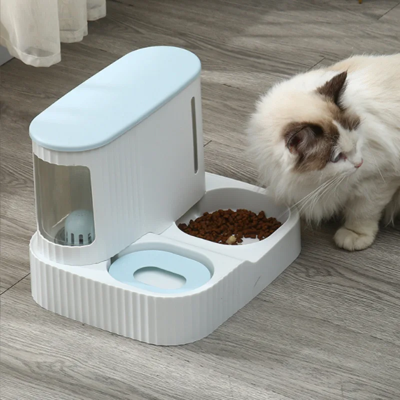

3L Pet Cat Food Bowl Dog Automatic Feeder With Dry Food Storage Cats Drinking Water Bowl High Quality Safety Material Supplies