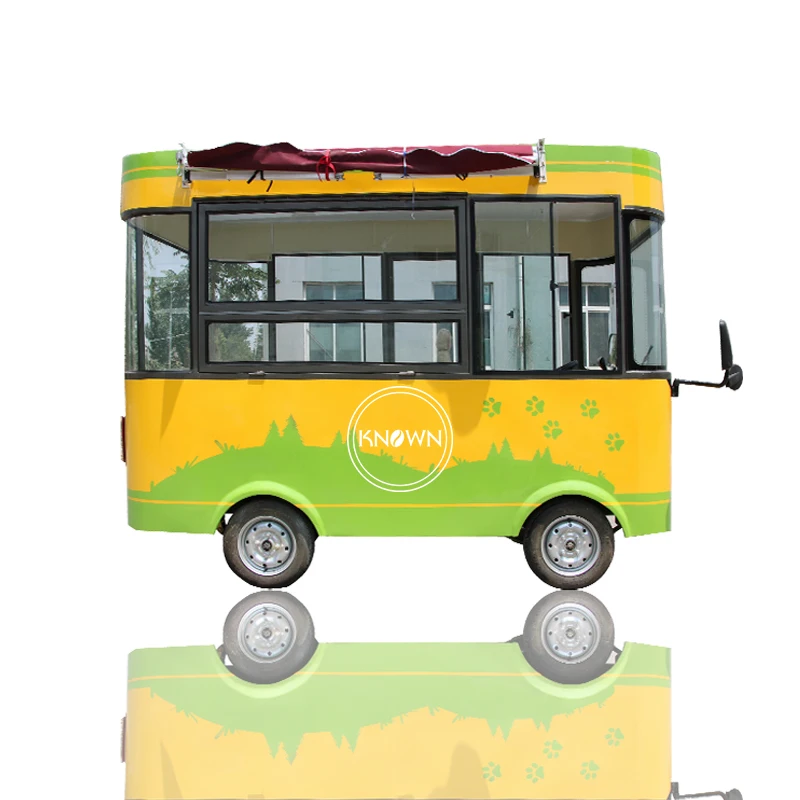 

OEM 4 wheels can be customized fried ice cream food cart /snack machines food cart for sale