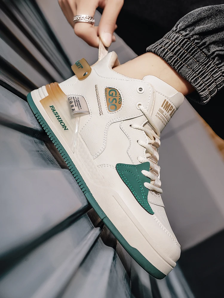 Мужская обувь новинка осени 2024 модные туфли из микрофибры с высоким берцем