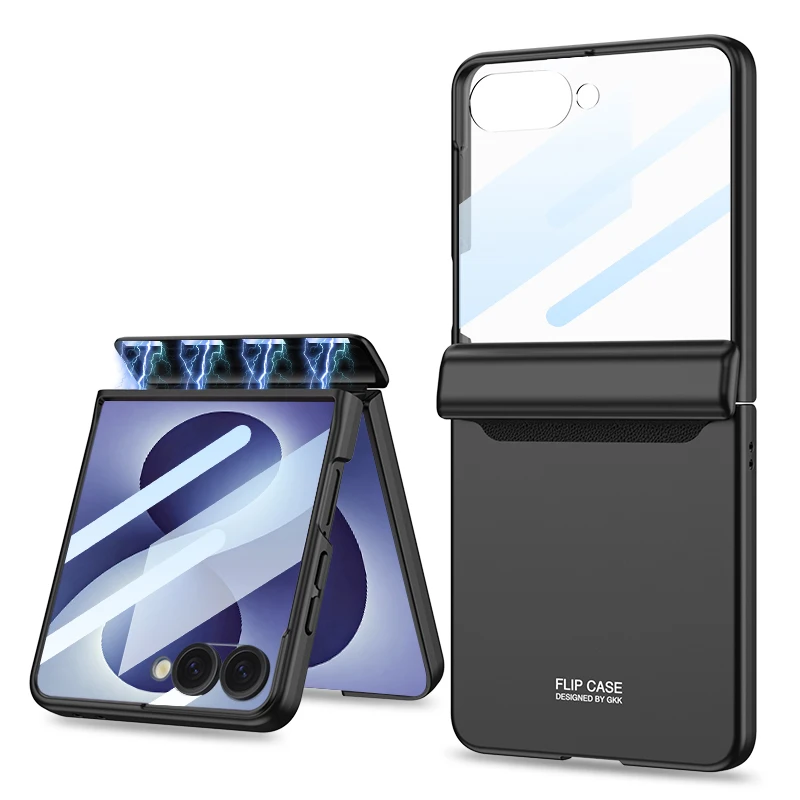 Фото Защитный чехол 3 в 1 для Samsung Galaxy Z Flip 8, модный защитный чехол для мобильного телефона, задняя крышка №2
