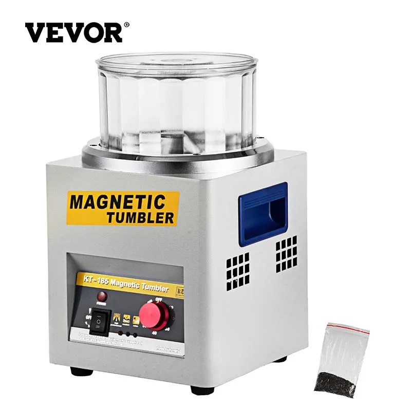 

VEVOR KT-185 Jewelry Polisher Machine Magnetic Drum 185MM Polishing Finisher 3kg Jewelry Polisher with Magnetic Cup