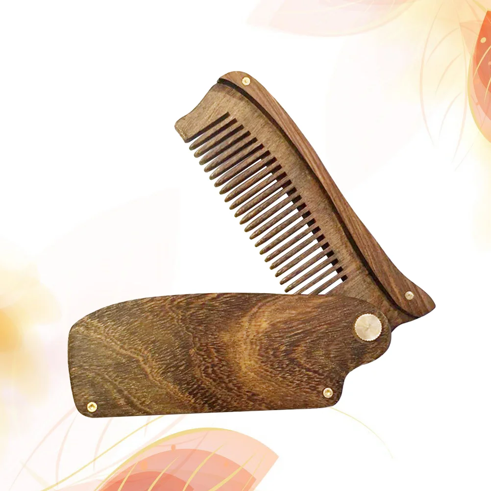 

1 Pcs Hair Comb Anti-static Sandalwood Foldable Wooden Portable Smoothing Comb Styling Comb for Men