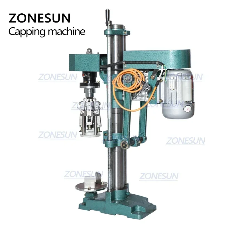 Фото ZONESUN ZS-XG60 ROPP Машина для обжима крышек Соевый соус Вино Газированная вода Бутылка Укупорочная машина с защитой от помех Машина для упаковки пищевых продуктов №5