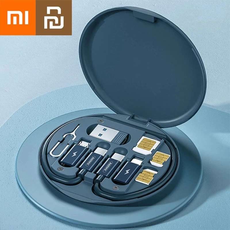 

Многофункциональная цифровая коробка для хранения Xiaomi Youpin 6 в 1 60 Вт Быстрая зарядка кабель для передачи данных карта извлечение иглы держат...