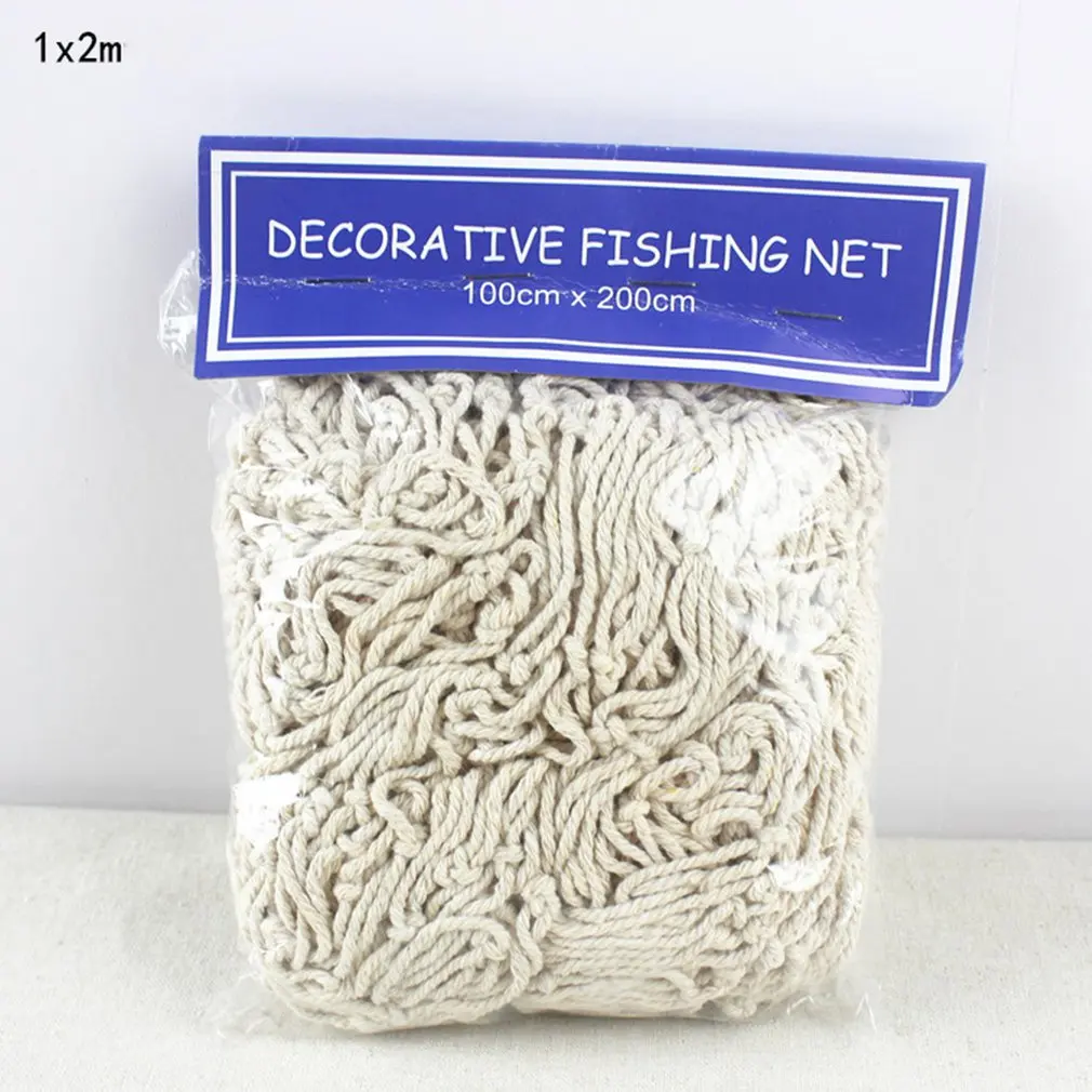 

Mediterranean Sea Fishing net Ocean Style Soft Loading Fishing Net Hand-woven Float Shell Wall Decoration