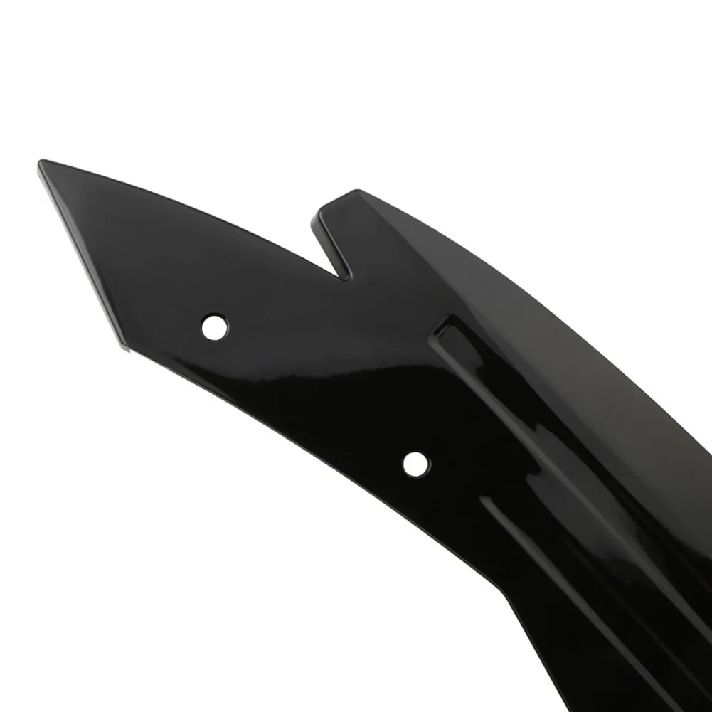 

Brand New Lip Spoilers 2pcs ABS Automotives Black Carbon Lip Wrap Angle Splitters Rear Car Exterior Accessories