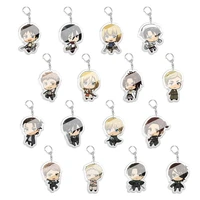 anime attack on titan classic keychain for women men fans gift acrylic cartoon cosplay key chain ring jewelry car keyring alan