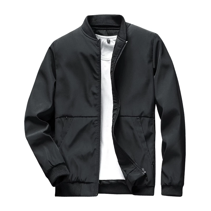 

a111 New Casual Mens Bomber Jackets Solid Fashion Outdoor Windbreaker High Quality Male Baseball Jackets Men's Coat