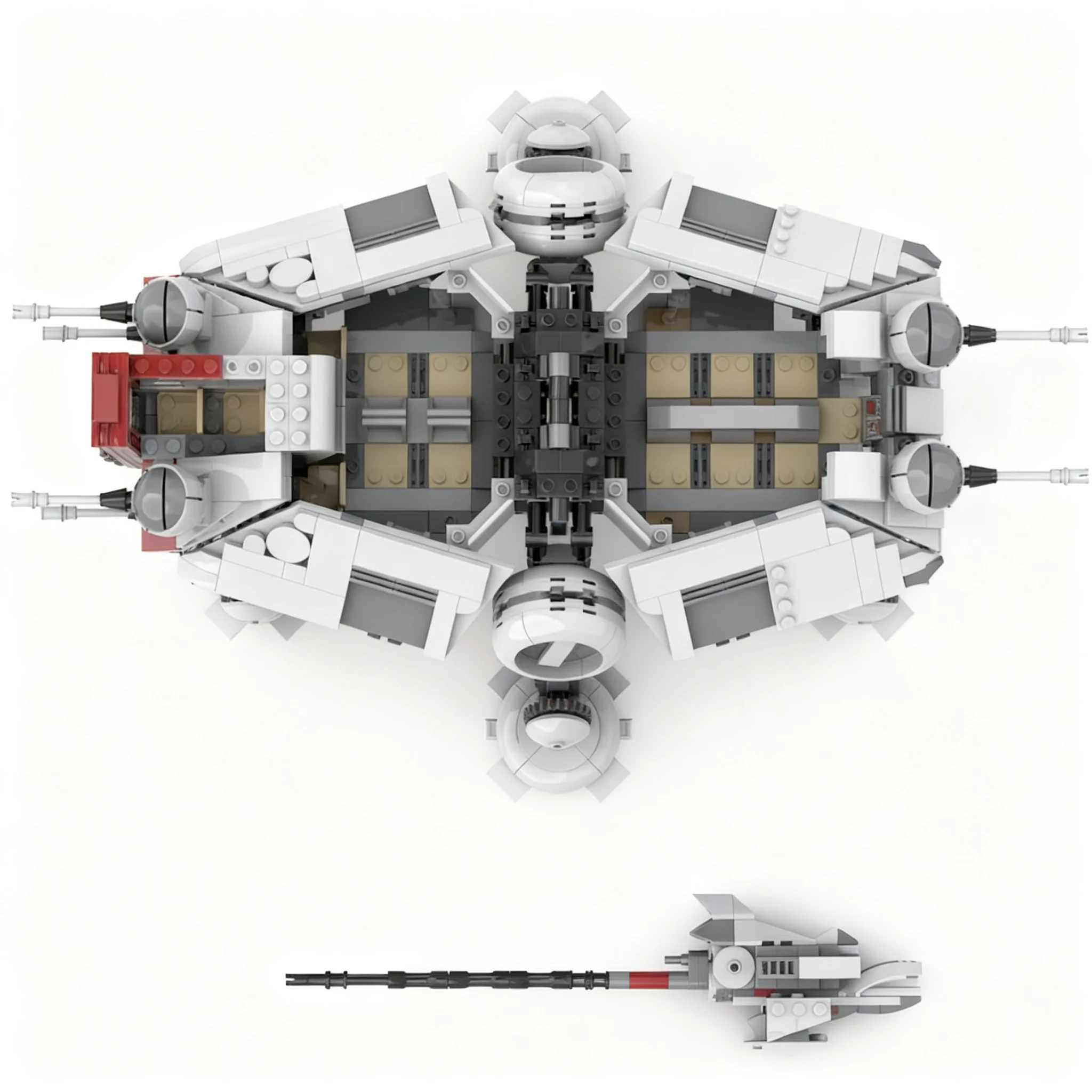1336 деталей MOC UCS AT-TE - Минифигурка с интерьером, серия Star Battle Ultimate Collector, модель из строительных блоков, рождественский подарок, игрушка (art.: 3920dd04ef4af) - 3920dd04ef4af