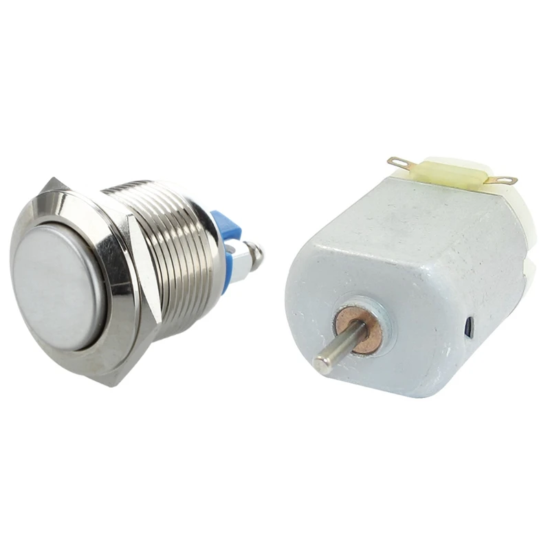 

New Momentary Electric Pushbutton Switch 19Mm With 6300-23000RPM 3-6V High Torque Magnetic Electric Mini DC Motor