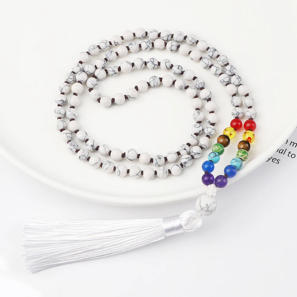Женское ожерелье с бусинами 7 Чакр рейки модное женское для йоги и медитации