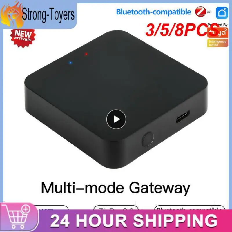 

3/5/8PCS Remote Control Multi-mode Gateway Tuya Zigbee 3.0 Mesh Hub Smart Life App Smart Gateway Smart Home Automation
