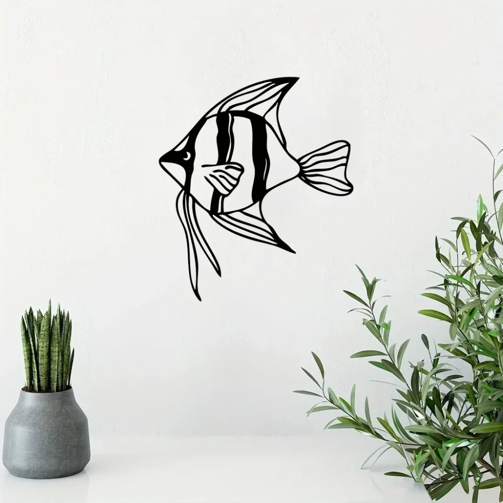 Элегантный Металлический Настенный Декор В Форме Рыбы - Потрясающий Дизайн Школа