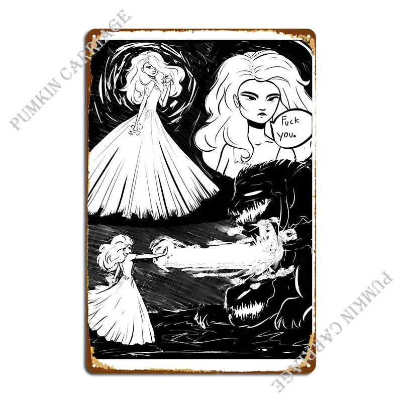 

Жестяной плакат с изображением бьющейся депрессии в металлическом штате для создания кинотеатра