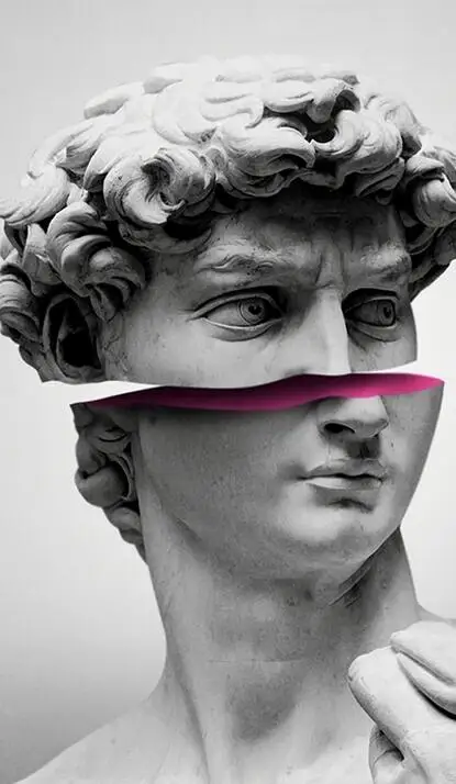 

Лот стиль на выбор смешное искусство Дэвида Vaporwave скульптура Художественная печать Шелковый постер домашний декор стен